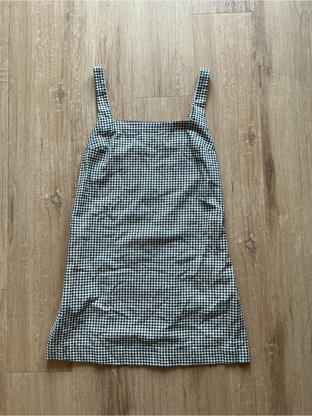 a new day Black & White Gingham Square Neck Mini Dress